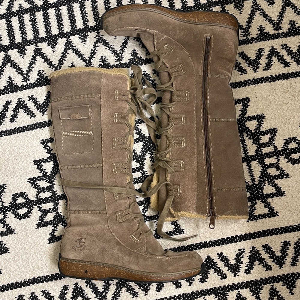 Timberland timberland women granby tall waterproof taupe boot size 9.5 - Picture 5 of 8
